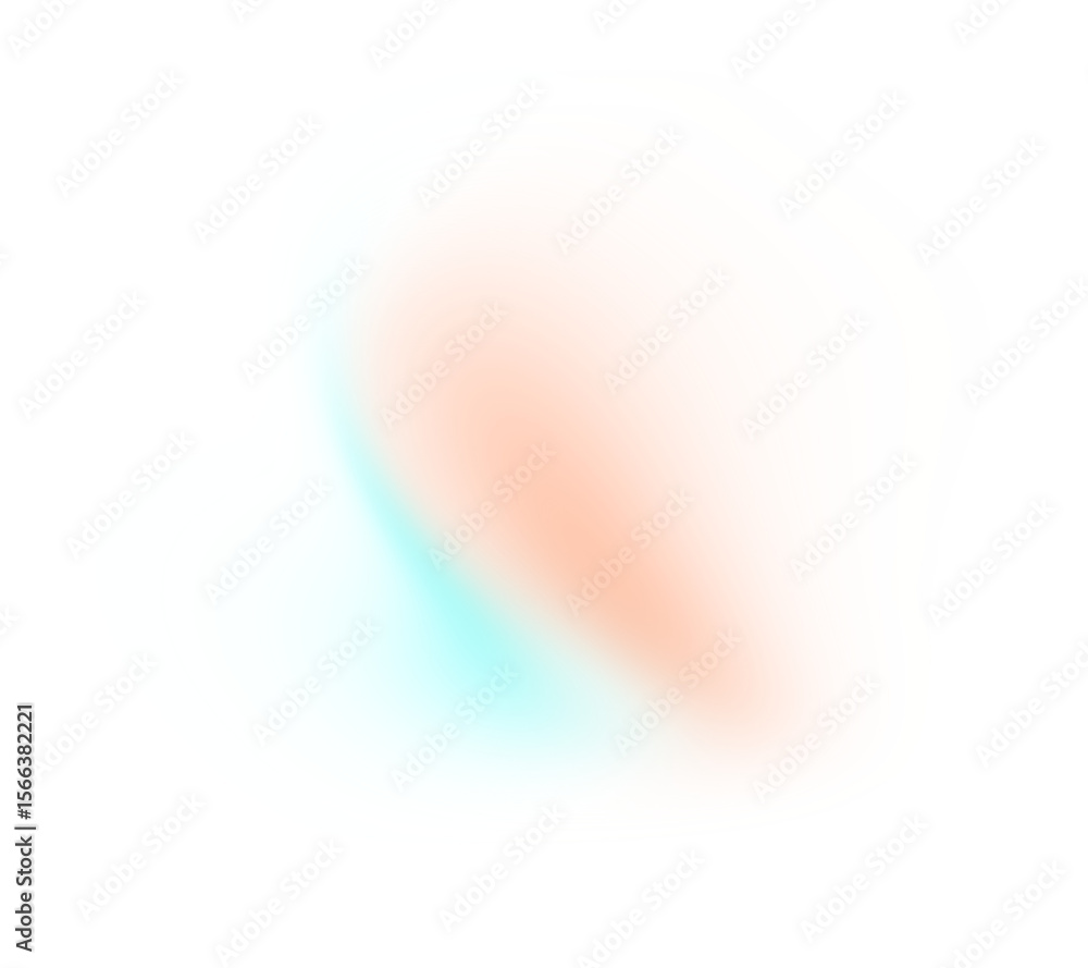 Poster Blue red white color grainy gradient shape transparent background. Abstract color gradient blur on transparent background. Vibrant grungy, noise texture effect