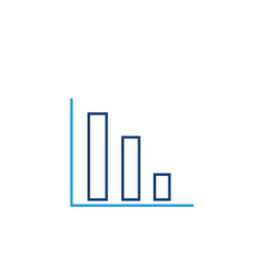 Growth bar icon trading flat style illustration
