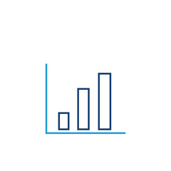 Growth bar icon trading flat style illustration