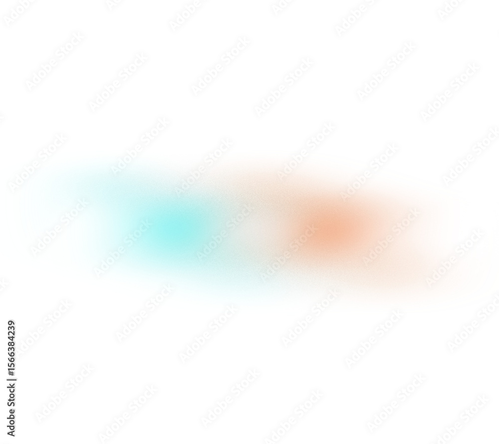 Poster Blue red white color grainy gradient shape transparent background. Abstract color gradient blur on transparent background. Vibrant grungy, noise texture effect
