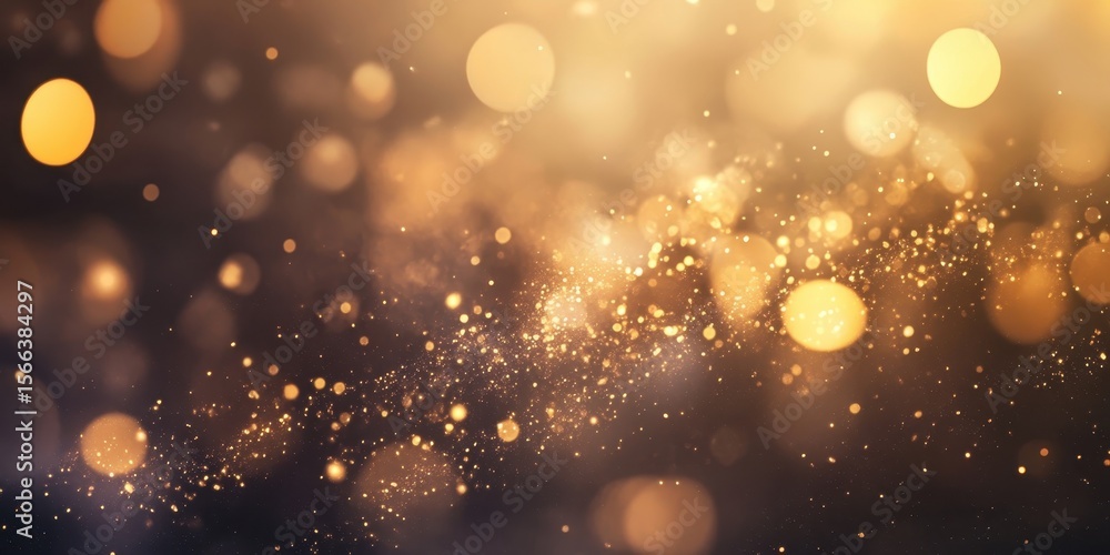 Poster golden bokeh symphony: an enchanting tapestry of light and warmth is captured in this stunning bokeh