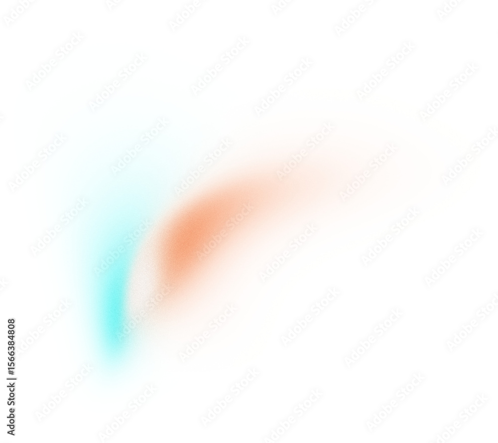 Poster Blue red white color grainy gradient shape transparent background. Abstract color gradient blur on transparent background. Vibrant grungy, noise texture effect