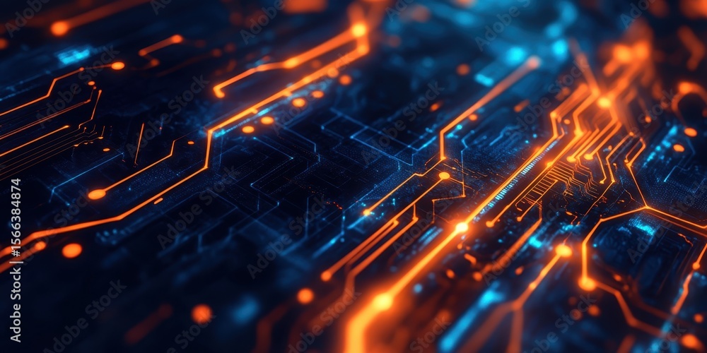 Aufkleber digital circuitry: a mesmerizing glimpse into the heart of modern technology, with intricate circuit