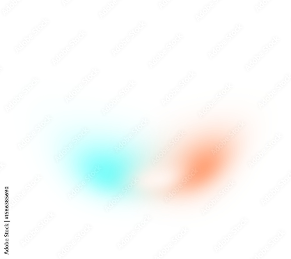 Poster Blue red white color grainy gradient shape transparent background. Abstract color gradient blur on transparent background. Vibrant grungy, noise texture effect