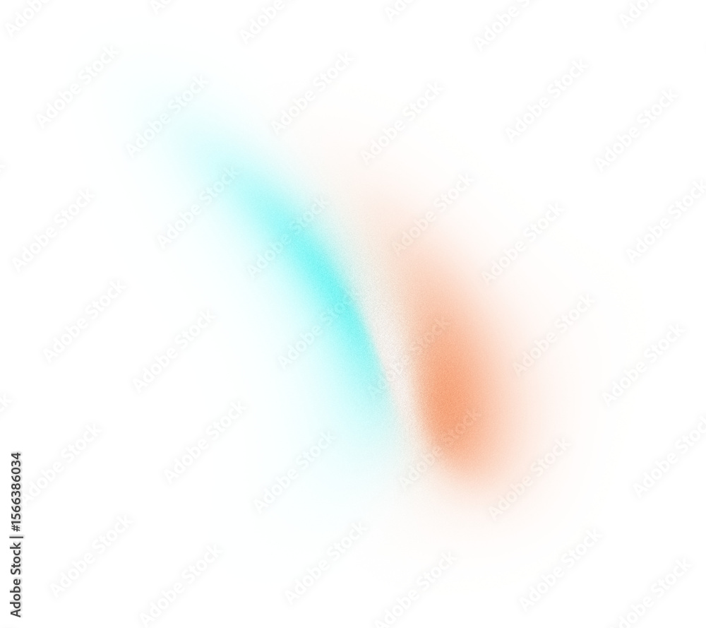 Poster Blue red white color grainy gradient shape transparent background. Abstract color gradient blur on transparent background. Vibrant grungy, noise texture effect
