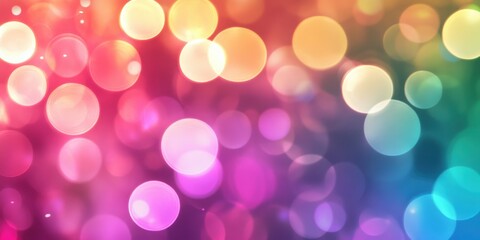 Obraz premium Abstract Bokeh Light: A vibrant display of multicolored bokeh lights dances across the frame, creating a stunning visual symphony of color, depth, and ethereal beauty.