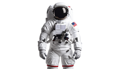 Astronaut in Spacesuit, White Background