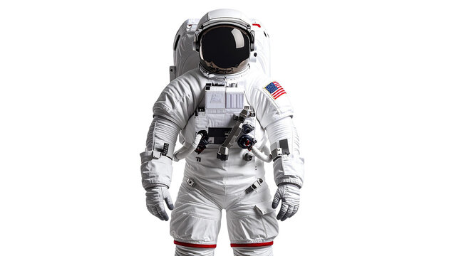 Astronaut in Spacesuit, White Background