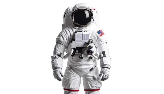 Astronaut in Spacesuit, White Background