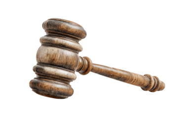 PNG Wooden judge gavel isolated on black background for legal and judicial concepts