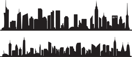 Fototapeta premium Modern Cityscape Outline