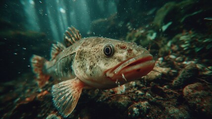 Underwater Close-Up of Fish