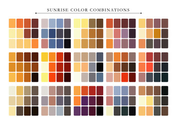 Vibrant sunrise color palette with warm gradients, perfect for nature, design, and digital artworks.