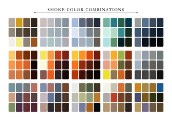 Vibrant smoke color palette with abstract swirls, perfect for digital design, art, and backgrounds.