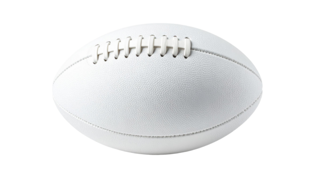 White American Football Isolated on White and Transparent Background