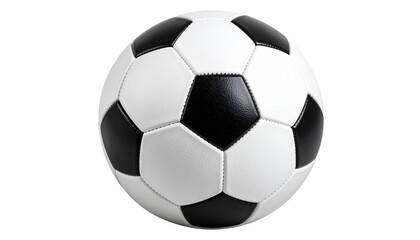 Fototapeta premium Classic Black and White Soccer Ball Isolated on White Background and Transparent Background