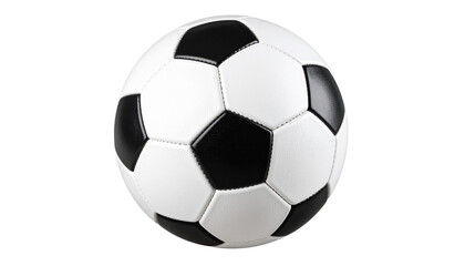 Fototapeta premium Classic Black and White Soccer Ball Isolated on White and Transparent Background