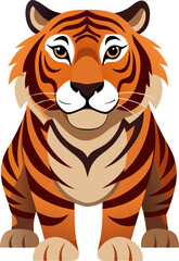 tiger cartoon isolated on white