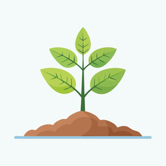 Vibrant Green Sapling Emerging from Soil A Symbol of Growth and New Beginnings
