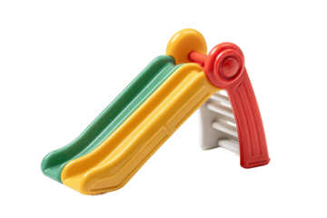 PNG Colorful plastic toy slide for kids playtime
