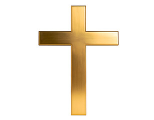 This stunning golden cross shines brightly, embodying profound religious faith and spiritual hope.