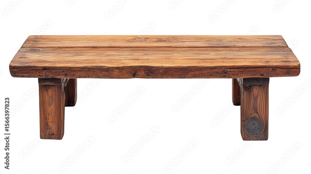 Poster rustic 3d icon wooden table with transparent background, ideal for showcasing products or creating c