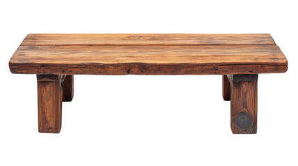 Rustic 3d icon wooden table with transparent background, ideal for showcasing products or creating composite images