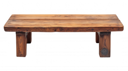 Rustic 3d icon wooden table with transparent background, ideal for showcasing products or creating composite images