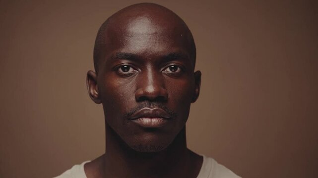 Homme noir au regard s&eacute;rieux