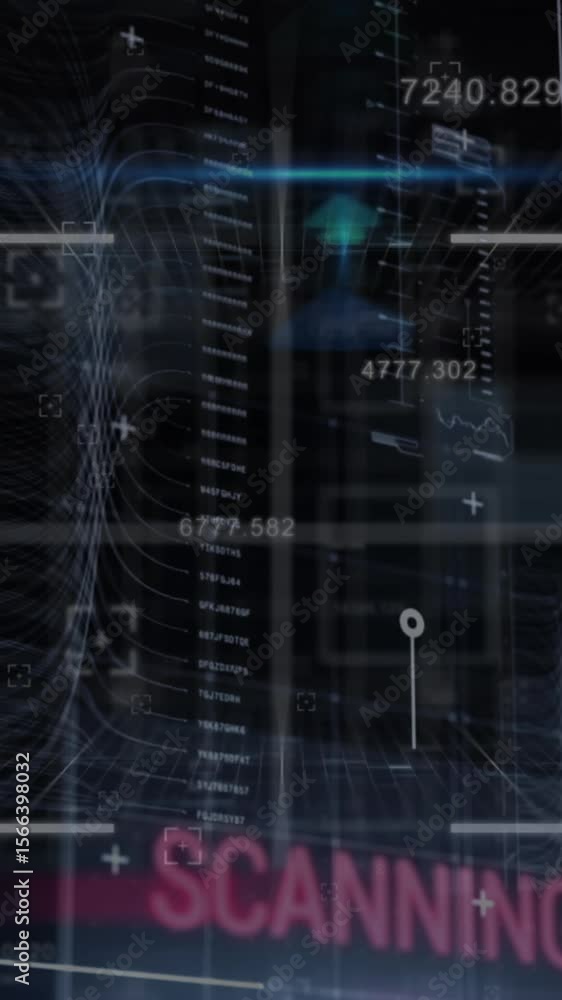 Poster the animation shows a grid moving over multiple squares and frames, with crosses inside each square
