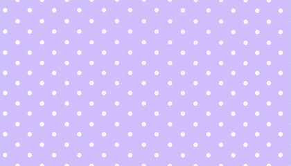 White Polka Dots on Pastel Purple Background