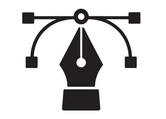 pen tool logo silhouette vector, pen tool icon logo vector design, fountain pen tool logo vector, black writing pen tool logo vector silhouette, Pen nib logo silhouettes vector on a white background 