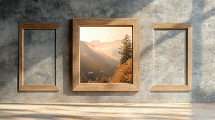 decor square frame wood