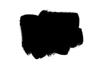 Grunge brush Stroke, hand drawn black sticker or brush stroke transparent png