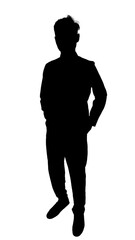 Standing boy silhouette png image