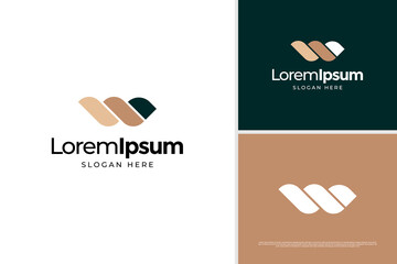 Landscape of river, creek and valley logo design template. Nature logo vector design