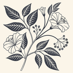 Elegant floral illustration design