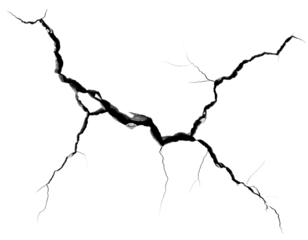 Dynamic fractured surface showcases a powerful branching network of intricate lines