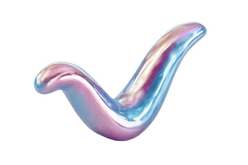 PNG Colorful abstract iridescent shape with fluid texture on black background