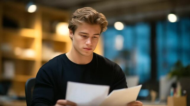 Caseworker Verifying Identity with Passport at Office Desk