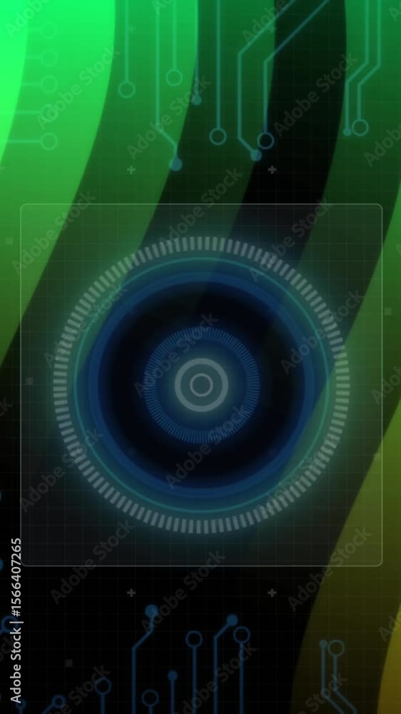 Poster animation of data processing over light trails