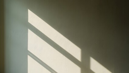 Fototapeta premium Abstract sunlight shadows on wall interior design bright light and shadow effect