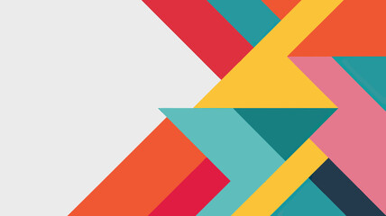 Abstract geometric background with overlapping colorful shapes and a white space area design layout