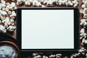 Detailed Color Image of Tablet and Movie Elements