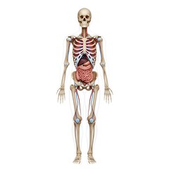 Fototapeta premium human skeleton isolated on white