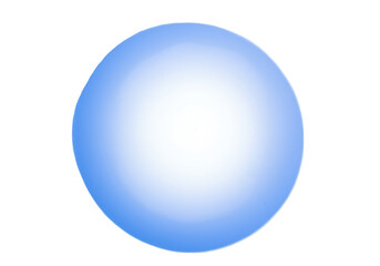 Fototapeta premium A light blue circular bubble with a soft gradient is isolated on transparent background