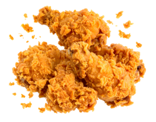 Golden crispy fried chicken pieces with delicious crunchy coating ready for a savory meal.
