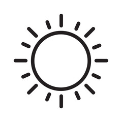 sun vector with white background.