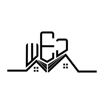 WEJ Real State logo design, WEJ simple and modern logo. WEJ luxurious alphabet design