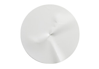 A smooth silver metal circle with a radial gradient isolated on transparent background